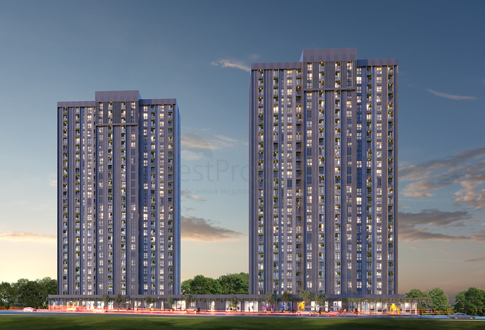 مجمع سكني حديث قيد الإنشاء في منطقة كاديكوي التجارية الجديدة