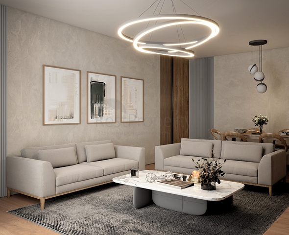 مجمع سكني حديث قيد الإنشاء في منطقة كاديكوي التجارية الجديدة