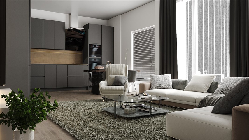 شقة 2+1 في مجمع قيد الإنشاء في منطقة أوكورجالار