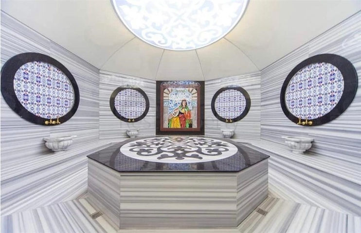 شقة مفروشة 1 + 1 مع إطلالة جميلة على البحر في منطقة كارجيجاك