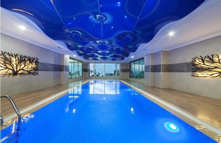 شقة مفروشة 1 + 1 مع إطلالة جميلة على البحر في منطقة كارجيجاك