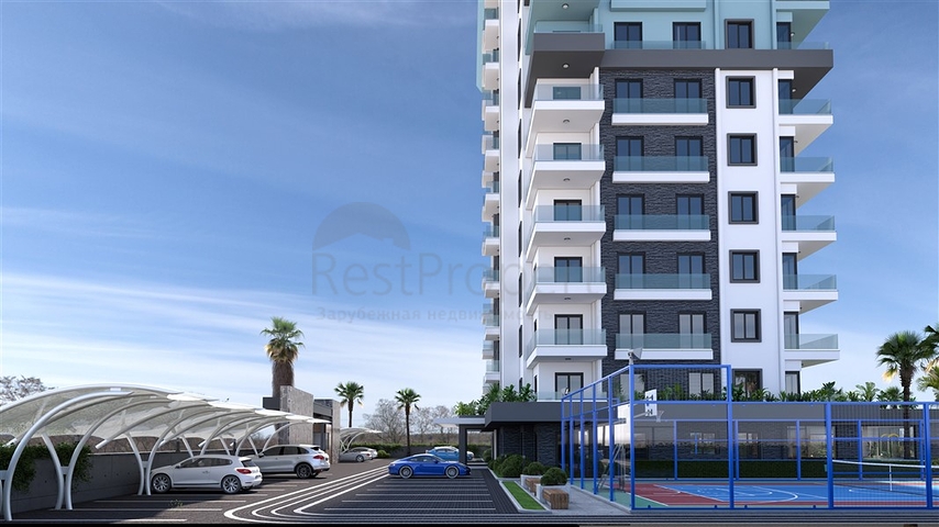 شقة 1+1 في مجمع حديث مبني حديثا في محمودلار