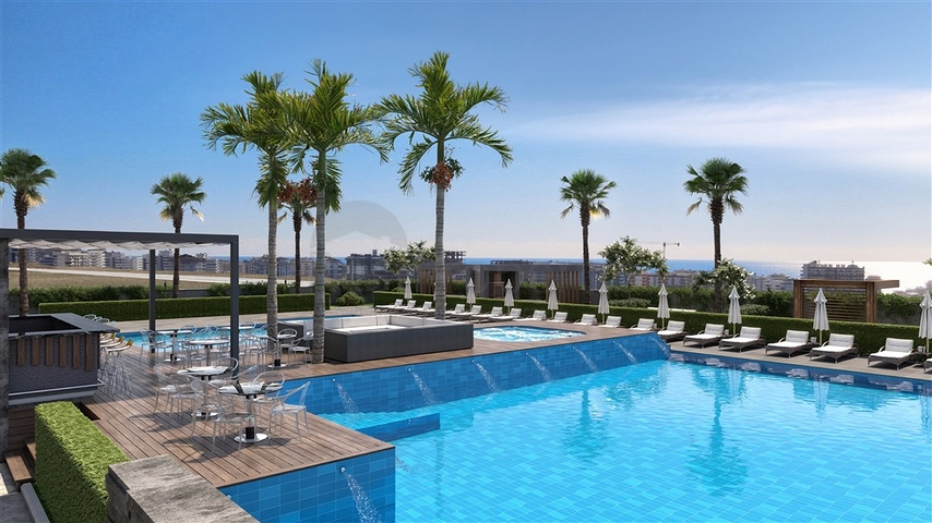 شقة 1+1 في مجمع حديث مبني حديثا في محمودلار