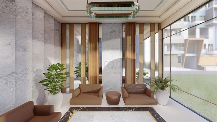 شقة فسيحة 1 + 1 في مبنى قيد الإنشاء في منطقة محمودلار