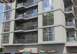 شقة فسيحة 1 + 1 في مبنى قيد الإنشاء في منطقة محمودلار