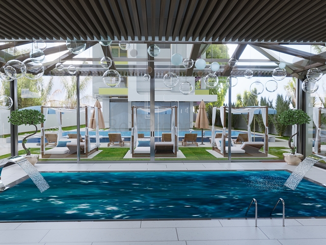 شقة 1+1 في مجمع من الدرجة الممتازة في منطقة محمودلار