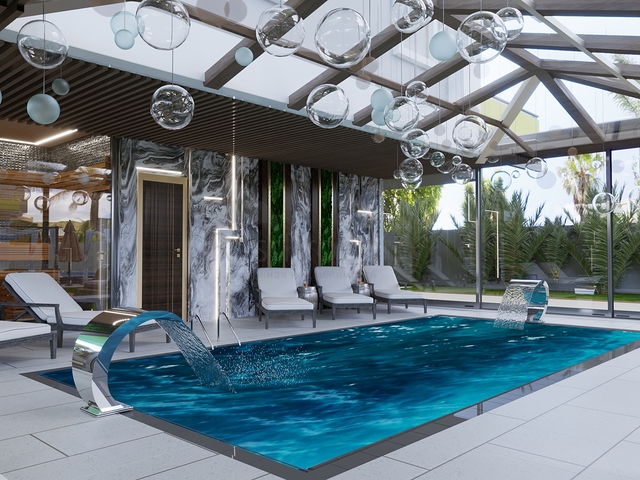 شقة 1+1 في مجمع من الدرجة الممتازة في منطقة محمودلار