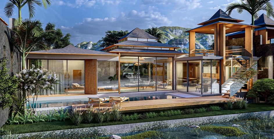 فلل قيد الإنشاء بالقرب من بانغ تاو