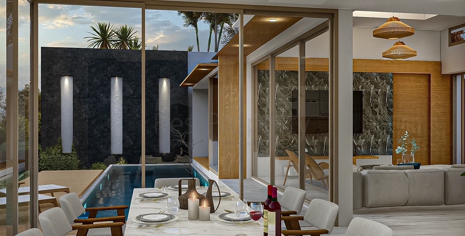 فلل قيد الإنشاء بالقرب من بانغ تاو