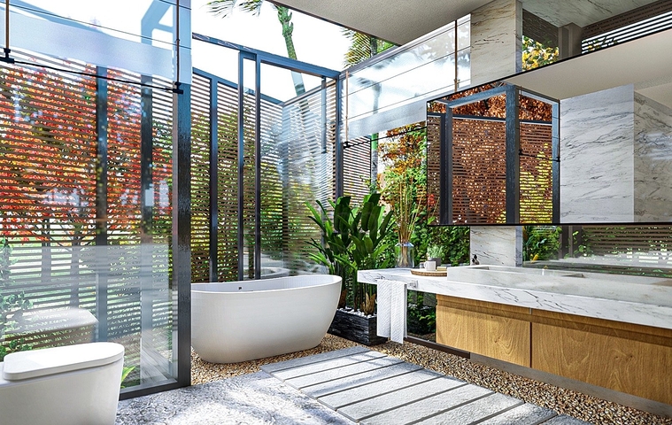 فلل قيد الإنشاء بالقرب من بانغ تاو