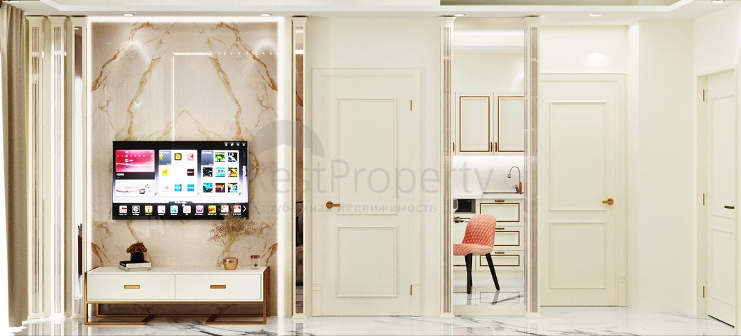 شقة 1 + 1 في منطقة كليوباترا مع تصريح إقامة