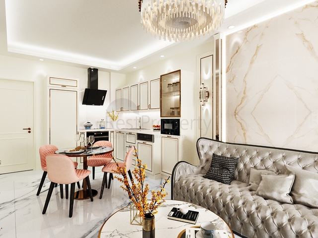 شقة 1 + 1 في منطقة كليوباترا مع تصريح إقامة