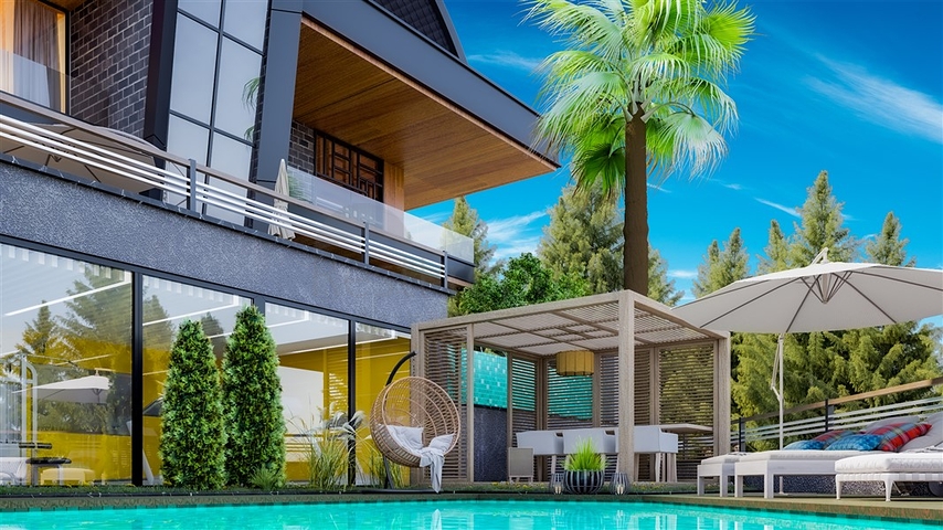 فيلات 4 + 2 مع مناظر خلابة في منطقة كارجيجاك 