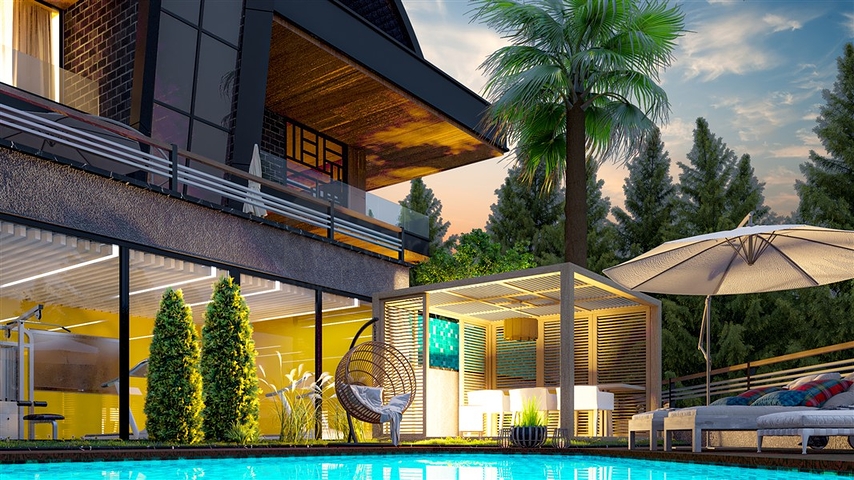 فيلات 4 + 2 مع مناظر خلابة في منطقة كارجيجاك 