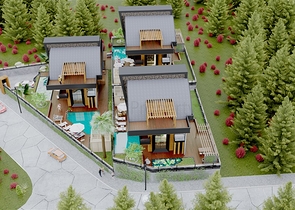 فيلات 4 + 2 مع مناظر خلابة في منطقة كارجيجاك 