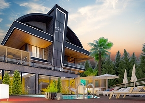 فيلات 4 + 2 مع مناظر خلابة في منطقة كارجيجاك 