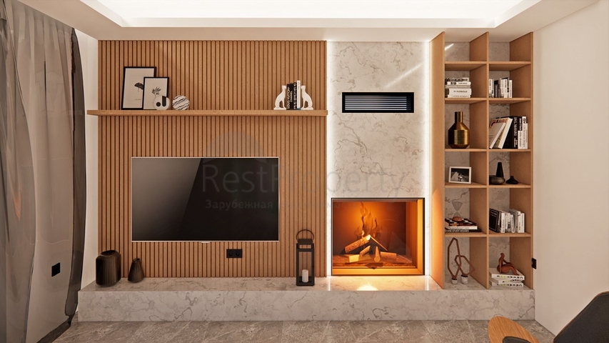 فيلات في منطقة توركبوكيو الخلابة ، محاطة بالخضرة الكثيفة. 