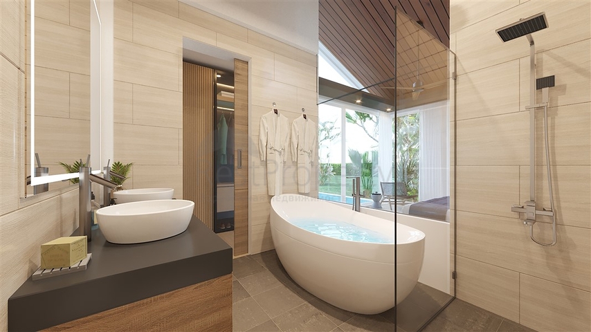 فيلات من ثلاث غرف نوم مع مسبح خاص على بعد 10 دقائق من البحر