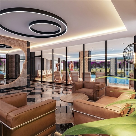 شقق قيد الإنشاء في إحدى مناطق منتجع مرسين