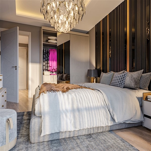 شقق قيد الإنشاء في إحدى مناطق منتجع مرسين