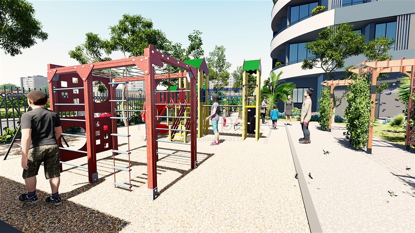 مجمع سكني مع الحد الأدنى من البنية التحتية في مرسين