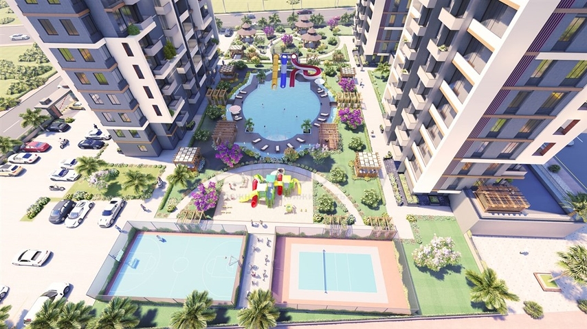 مشروع استثماري قيد الإنشاء في مرسين على بعد 500 متر من البحر