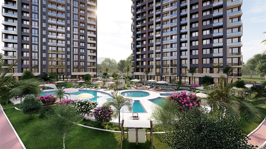 المجمع قيد الإنشاء في منطقة إردملي مرسين