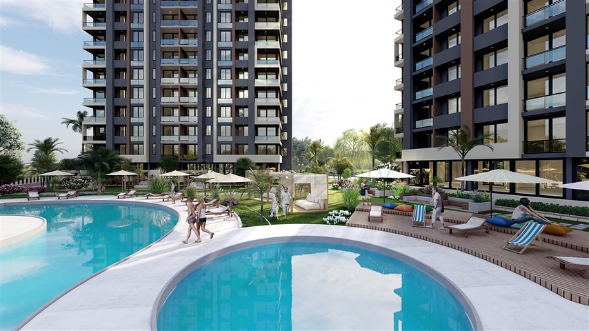 المجمع قيد الإنشاء في منطقة إردملي مرسين