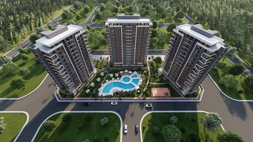 المجمع قيد الإنشاء في منطقة إردملي مرسين