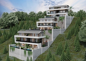 مجمع فلل جديد بإطلالة بانورامية على البحر في منطقة تيبي