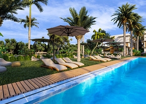 مجمع منخفض الارتفاع على بعد 600 متر من الشاطئ في منطقة إسكيلي