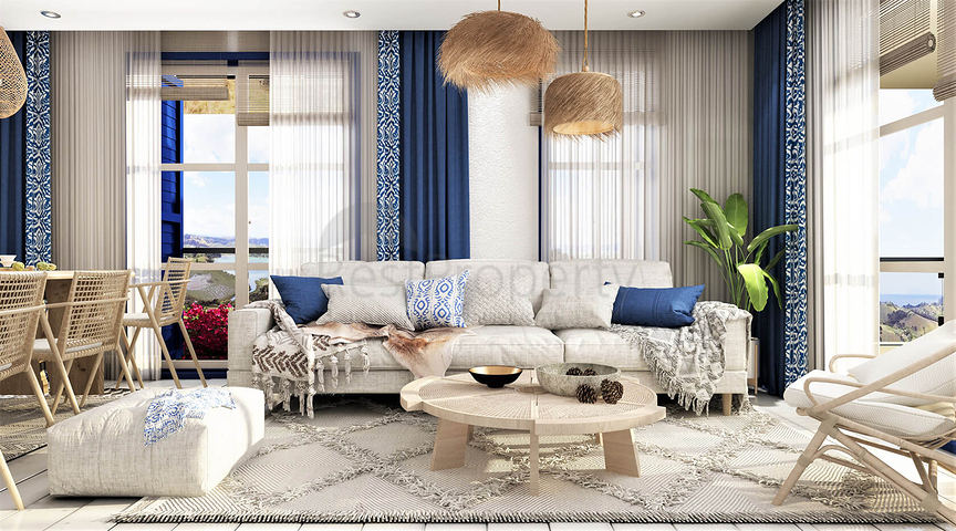 مساكن تطل على البحر ، مع طبيعة مذهلة بعيدا عن ضجيج المدينة.