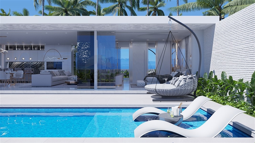 مجمع فلل فاخرة على طراز كاليفورنيا على المنحدر الجنوبي لجزيرة بالي