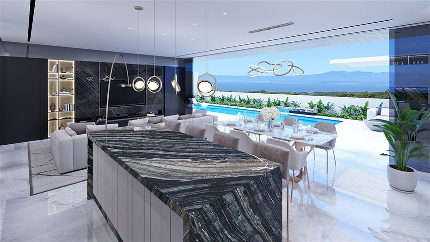 مجمع فلل فاخرة على طراز كاليفورنيا على المنحدر الجنوبي لجزيرة بالي