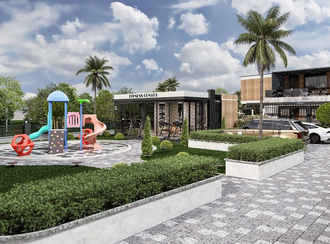 مجمع جديد من الفيلات المنفصلة بالقرب من البحر