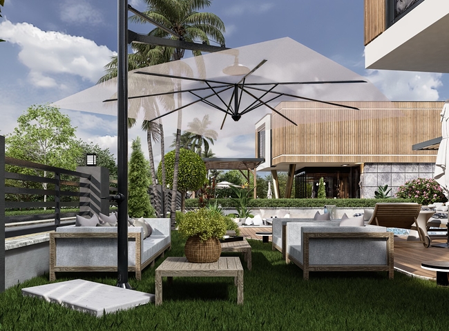 مجمع جديد من الفيلات المنفصلة بالقرب من البحر