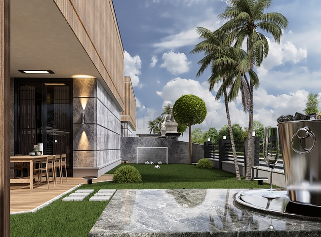 مجمع جديد من الفيلات المنفصلة بالقرب من البحر