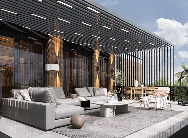 مجمع جديد من الفيلات المنفصلة بالقرب من البحر