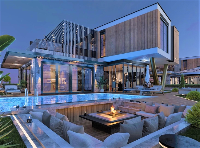 مجمع جديد من الفيلات المنفصلة بالقرب من البحر