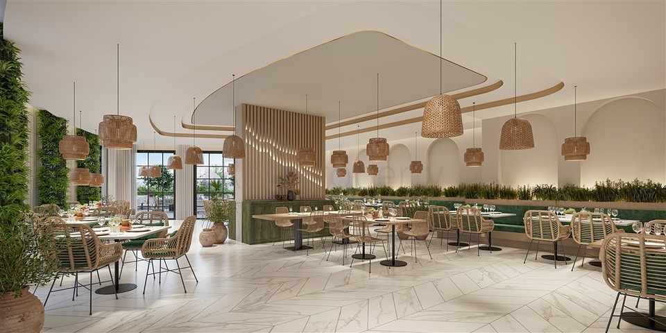 المجمع في المرحلة النهائية من البناء ، على بعد 150 متر من البحر