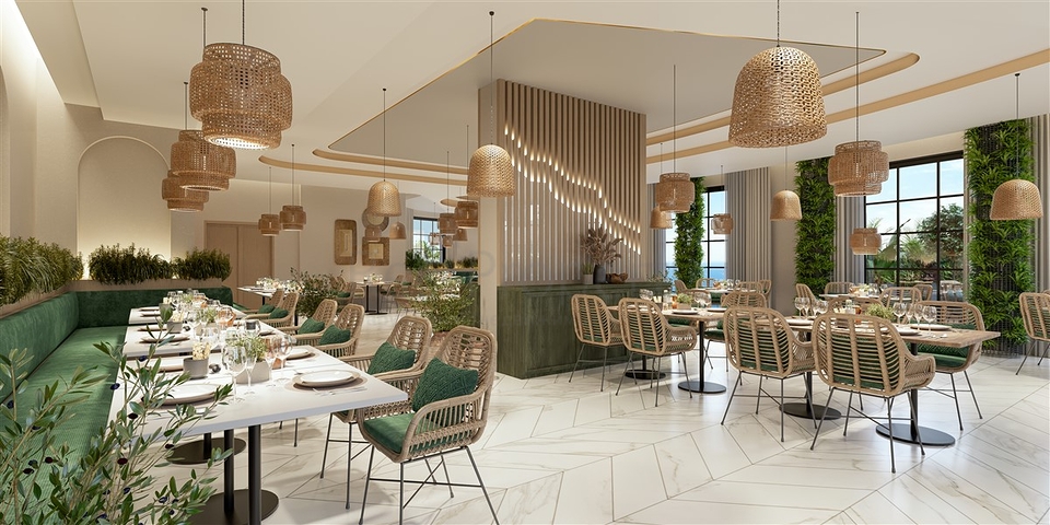 المجمع في المرحلة النهائية من البناء ، على بعد 150 متر من البحر