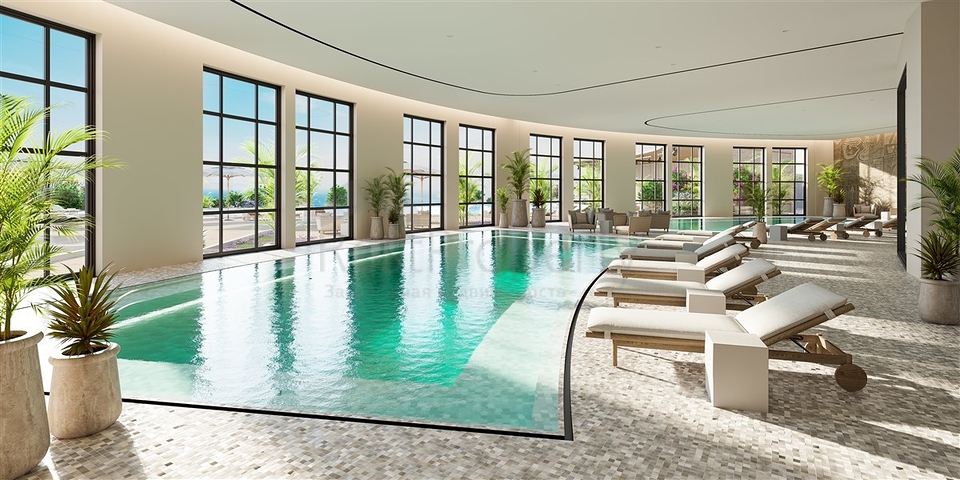 المجمع في المرحلة النهائية من البناء ، على بعد 150 متر من البحر