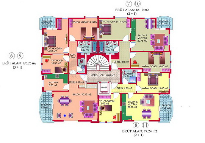 شقق للبيع في أنطاليا 