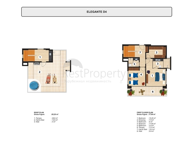 اضخم مجمع فلل على شاطئ البحر المتوسط - الانيا 