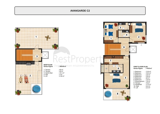 اضخم مجمع فلل على شاطئ البحر المتوسط - الانيا 