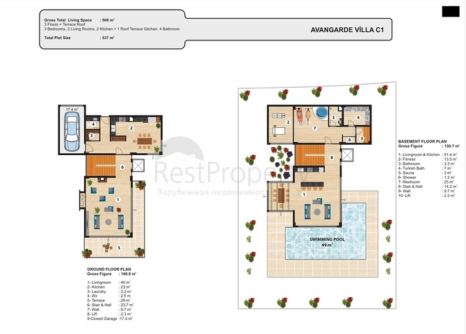 اضخم مجمع فلل على شاطئ البحر المتوسط - الانيا 