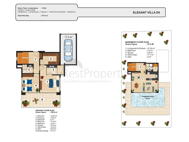 اضخم مجمع فلل على شاطئ البحر المتوسط - الانيا 
