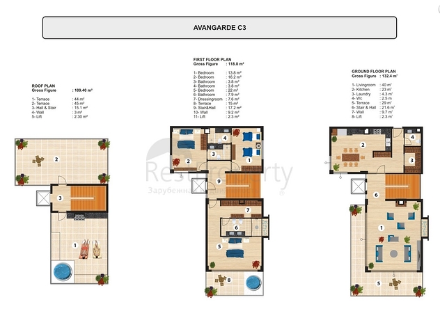 اضخم مجمع فلل على شاطئ البحر المتوسط - الانيا 