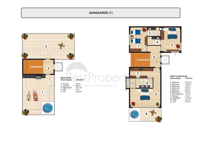 اضخم مجمع فلل على شاطئ البحر المتوسط - الانيا 
