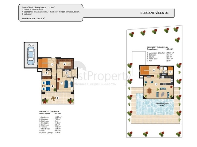 اضخم مجمع فلل على شاطئ البحر المتوسط - الانيا 